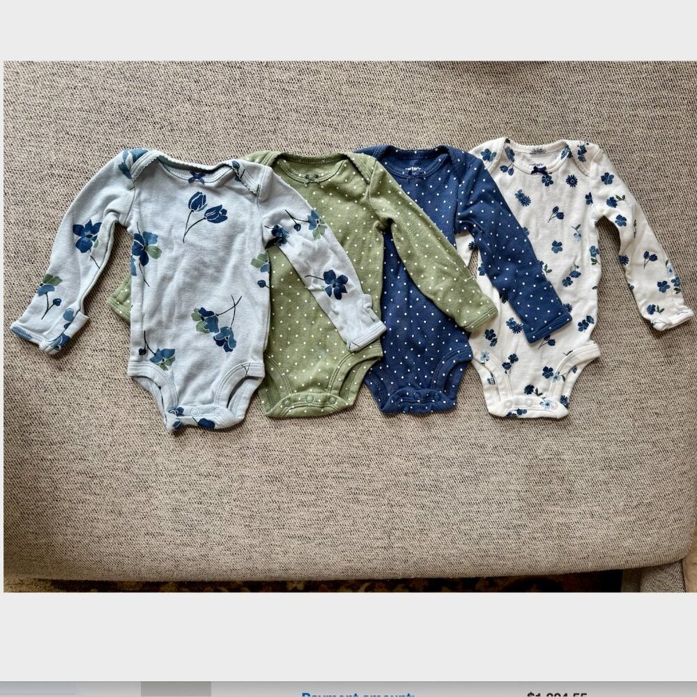 Unisex Newborn Baby 4 Pack of Bodysuits